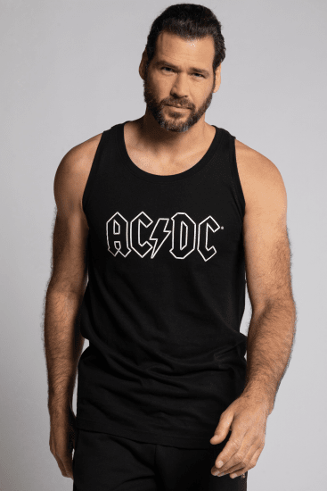 JP1880 AC/DC Graphic Comfort Fit Band Tank Top Black - T-shirts - Stora T-shirts - 2XL-14XL