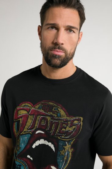 JP1880 Rolling Stones Graphic Band T-Shirt Black - T-shirts - Stora T-shirts - 2XL-14XL