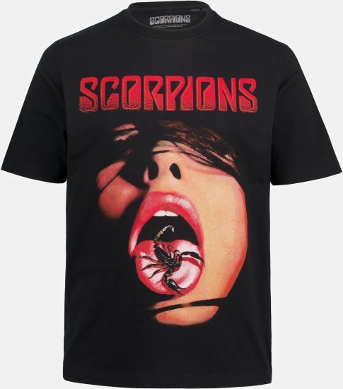 JP1880 Scorpions Graphic Comfort Fit Band T-Shirt Black - T-shirts - Stora T-shirts - 2XL-14XL