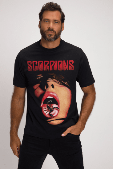 JP1880 Scorpions Graphic Comfort Fit Band T-Shirt Black - T-shirts - Stora T-shirts - 2XL-14XL