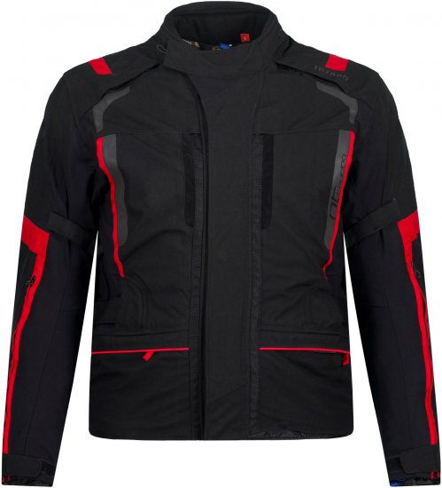 JP1880 Sporty Touring Motorcycle Jacket Black & Red - Motorcykelkläder i stora storlekar för män - Motorcykelkläder i stora storlekar för män