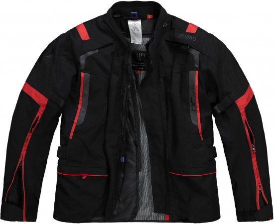 JP1880 Sporty Touring Motorcycle Jacket Black & Red - Motorcykelkläder i stora storlekar för män - Motorcykelkläder i stora storlekar för män