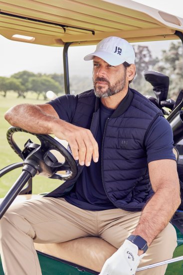 JP1880 Guilted College Collar Golf Vest Dark Navy - Träningskläder & friluft - Träningskläder till herr i stora storlekar