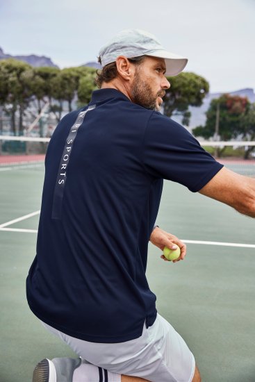 JP1880 FLEXNAMIC® QuickDry Tennis Polo Dark Navy - Träningskläder & friluft - Träningskläder till herr i stora storlekar