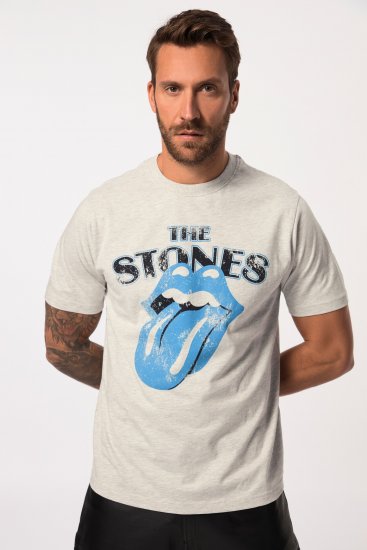 JP1880 Rolling Stones Graphic Comfort Fit Band T-Shirt Light Grey - T-shirts - Stora T-shirts - 2XL-14XL