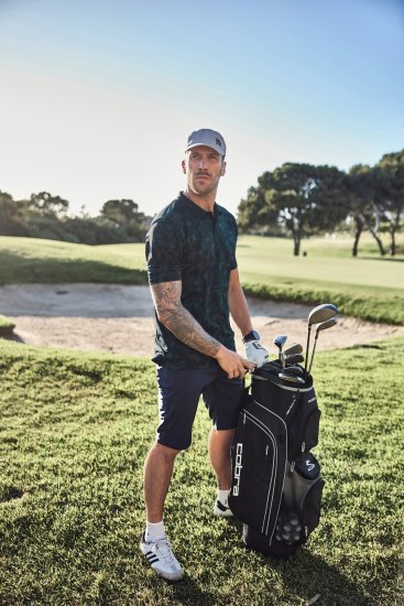 JP1880 Jay-Pi QuickDry AOP Golf Polo Shirt Navy Blue - Pikétröjor - Stora pikétröjor - 2XL-8XL