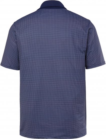 JP1880 Jay-Pi QuickDry Small Print Golf Polo Shirt Navy Blue - Pikétröjor - Stora pikétröjor - 2XL-8XL