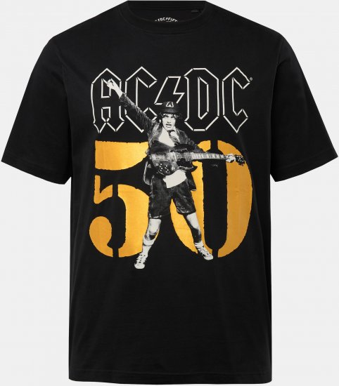 JP1880 AC/DC Graphic Band T-Shirt Black - T-shirts - Stora T-shirts - 2XL-14XL