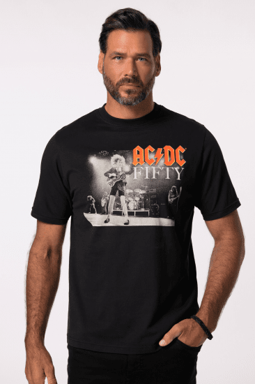 JP1880 AC/DC 50th Anniversary Band Photo T-Shirt Black - T-shirts - Stora T-shirts - 2XL-14XL