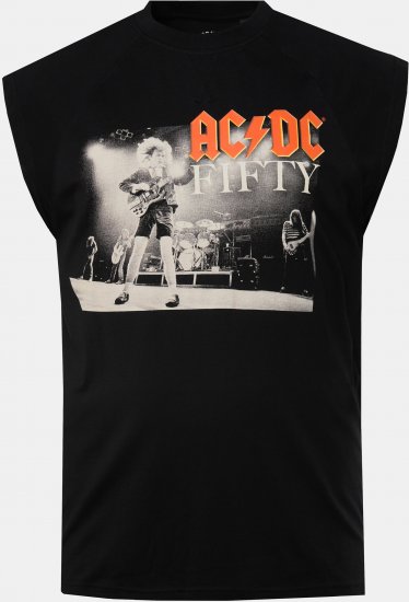JP1880 AC/DC 50th Anniversary Band Photo Tank Top Black - T-shirts - Stora T-shirts - 2XL-14XL