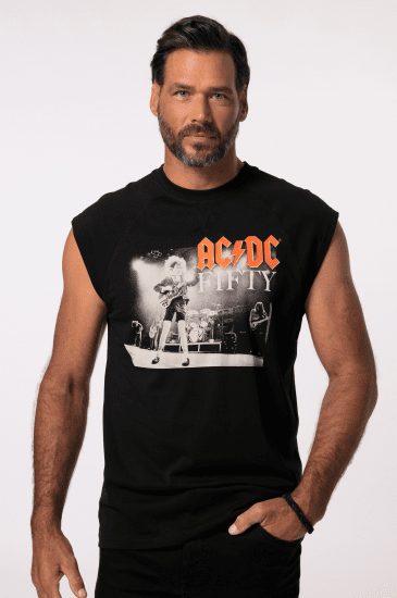 JP1880 AC/DC 50th Anniversary Band Photo Tank Top Black - T-shirts - Stora T-shirts - 2XL-14XL