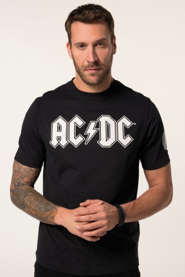 JP1880 AC/DC Classic Logo Band T-Shirt Black - T-shirts - Stora T-shirts - 2XL-14XL
