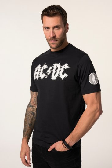 JP1880 AC/DC Classic Logo Band T-Shirt Black - T-shirts - Stora T-shirts - 2XL-14XL