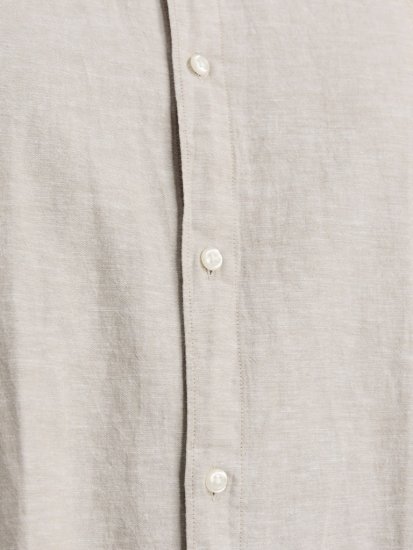 Jack & Jones Breeze Linen Blend Long Sleeve Shirt Crockery - Skjortor - Stora skjortor - 2XL-8XL