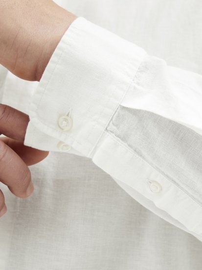 Jack & Jones Breeze Poplin Long Sleeve Shirt White - Skjortor - Stora skjortor - 2XL-8XL