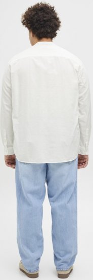 Jack & Jones Breeze Poplin Long Sleeve Shirt White - Skjortor - Stora skjortor - 2XL-8XL