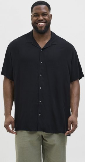 Jack & Jones Jeff Resort Shirt Black - Skjortor - Stora skjortor - 2XL-8XL