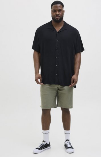 Jack & Jones Jeff Resort Shirt Black - Skjortor - Stora skjortor - 2XL-8XL