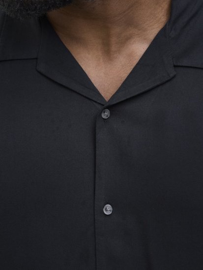 Jack & Jones Jeff Resort Shirt Black - Skjortor - Stora skjortor - 2XL-8XL