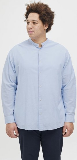 Jack & Jones Breeze Poplin Long Sleeve Shirt Chambray Blue - Skjortor - Stora skjortor - 2XL-8XL