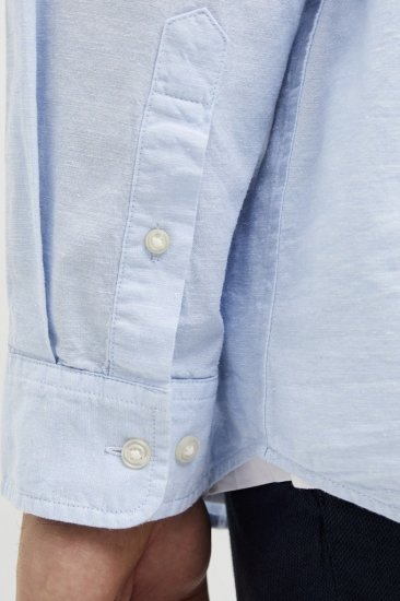 Jack & Jones Breeze Poplin Long Sleeve Shirt Chambray Blue - Skjortor - Stora skjortor - 2XL-8XL