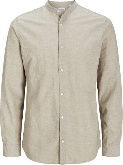 Jack & Jones Breeze Poplin Long Sleeve Shirt Beige - Skjortor - Stora skjortor - 2XL-8XL