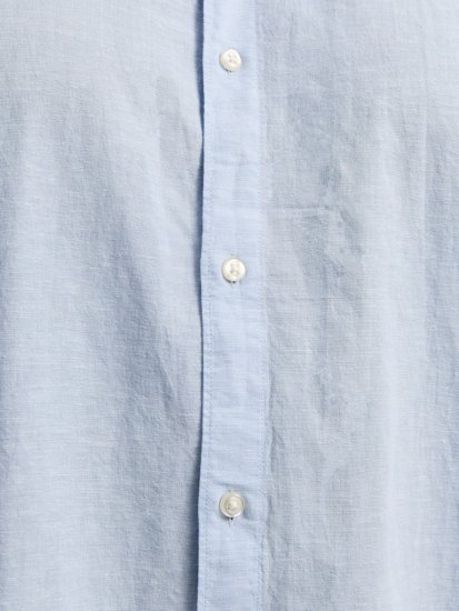 Jack & Jones Breeze Linen Blend Short Sleeve Shirt Chambray Blue - Skjortor - Stora skjortor - 2XL-8XL