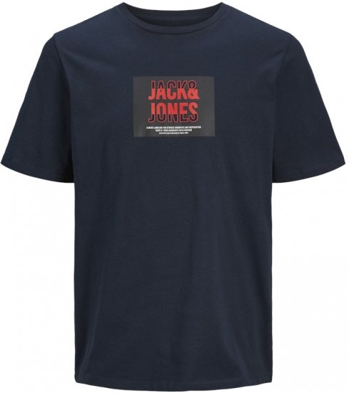 Jack & Jones Hudson Crew Neck T-Shirt Navy - T-shirts - Stora T-shirts - 2XL-14XL