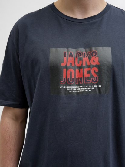 Jack & Jones Hudson Crew Neck T-Shirt Navy - T-shirts - Stora T-shirts - 2XL-14XL