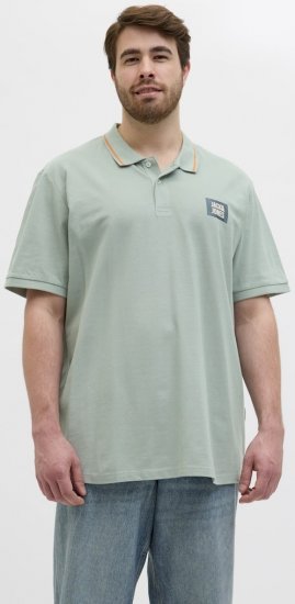 Jack & Jones Hudson Short Sleeve Polo Iceberg Green - Pikétröjor - Stora pikétröjor - 2XL-8XL