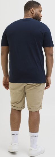 Jack & Jones Hawaii Shape Crew Neck T-Shirt Navy - T-shirts - Stora T-shirts - 2XL-14XL