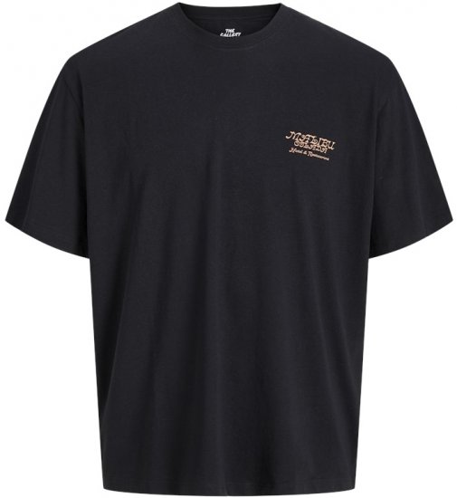 Jack & Jones Botaniq Crew Neck T-Shirt Black - T-shirts - Stora T-shirts - 2XL-14XL