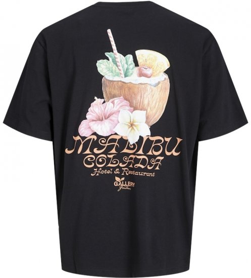 Jack & Jones Botaniq Crew Neck T-Shirt Black - T-shirts - Stora T-shirts - 2XL-14XL