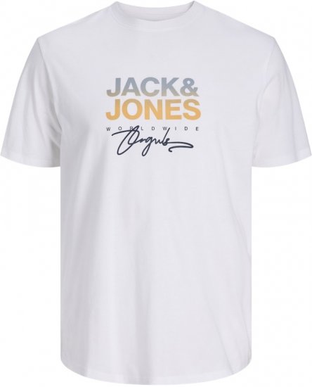 Jack & Jones Canggu Original Crew Neck T-Shirt Bright White - T-shirts - Stora T-shirts - 2XL-14XL