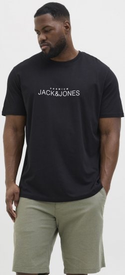 Jack & Jones Lavance Crew Neck T-Shirt Black Beauty - T-shirts - Stora T-shirts - 2XL-14XL