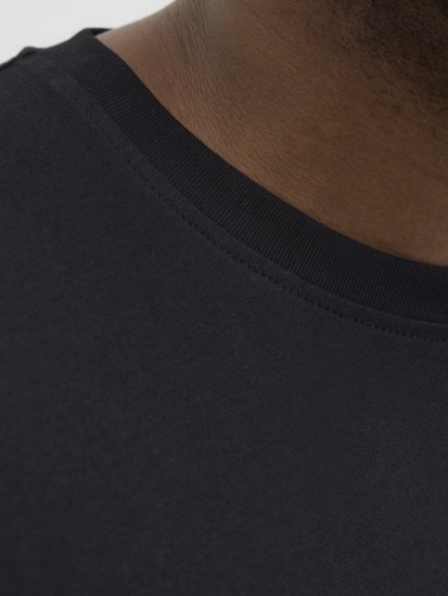 Jack & Jones Lavance Crew Neck T-Shirt Black Beauty - T-shirts - Stora T-shirts - 2XL-14XL