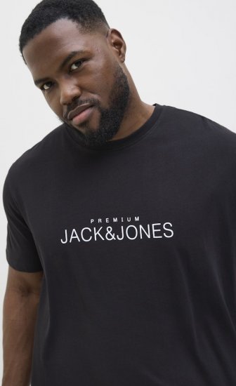 Jack & Jones Lavance Crew Neck T-Shirt Black Beauty - T-shirts - Stora T-shirts - 2XL-14XL