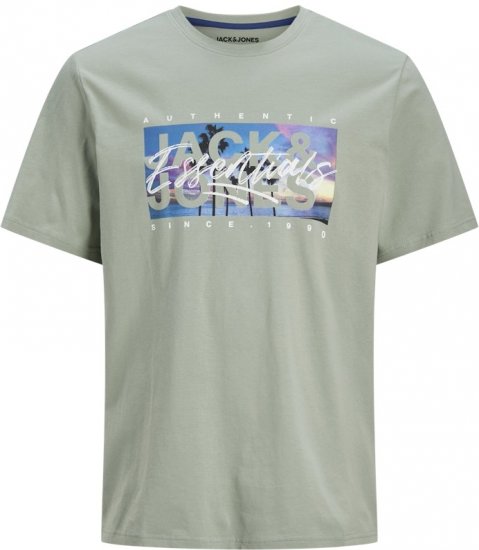 Jack & Jones Colton Photoprint Crew Neck T-Shirt Iceberg Green - T-shirts - Stora T-shirts - 2XL-14XL