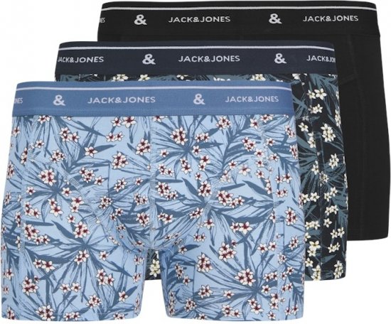 Jack & Jones Zach Trunks 3-Pack Chambray Blue - Underkläder & badkläder - Stora underkläder för män