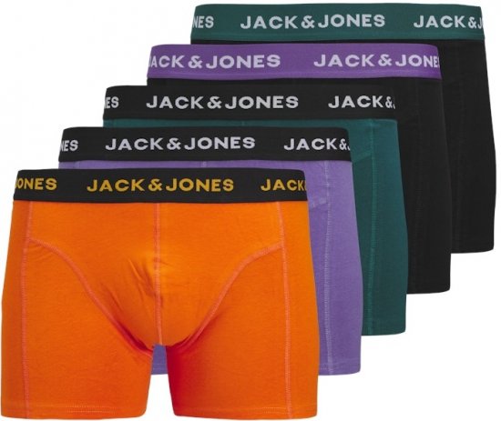 Jack & Jones Ben Solid Trunks 5-Pack Black - Underkläder & badkläder - Stora underkläder för män