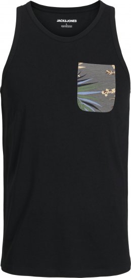 Jack & Jones Hawaii Printed Pocket Tanktop Black - T-shirts - Stora T-shirts - 2XL-14XL
