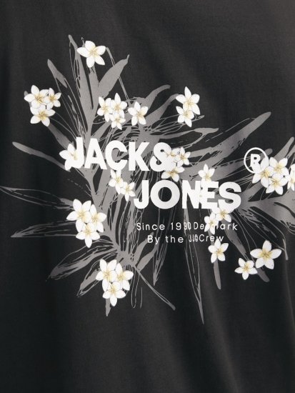 Jack & Jones Hawaii Crew Neck T-Shirt Black - T-shirts - Stora T-shirts - 2XL-14XL