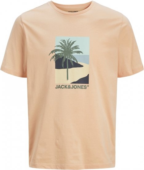 Jack & Jones Barbados Graphic Tee Light Pink - T-shirts - Stora T-shirts - 2XL-14XL