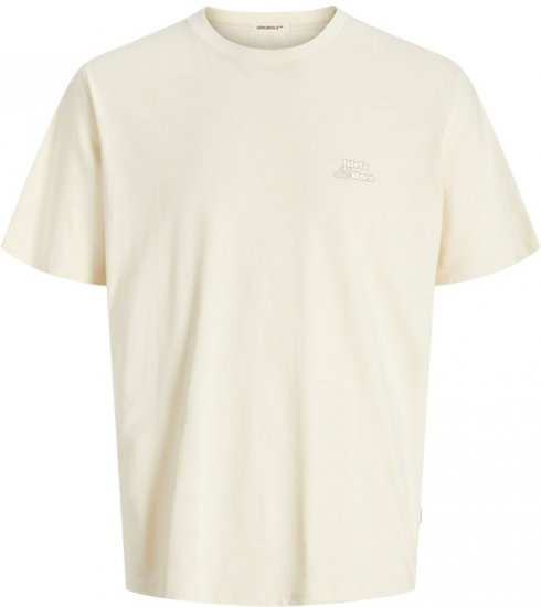 Jack & Jones Almeria Back Print T-Shirt Antique White - T-shirts - Stora T-shirts - 2XL-14XL