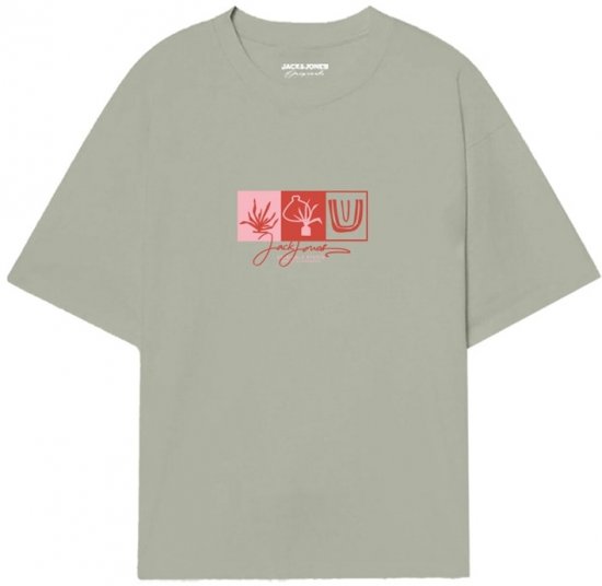Jack & Jones Canggu Crew Neck T-Shirt Green - T-shirts - Stora T-shirts - 2XL-14XL