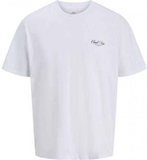 Jack & Jones Marina Crew Neck T-Shirt Bright White/Cloud Nine - T-shirts - Stora T-shirts - 2XL-14XL