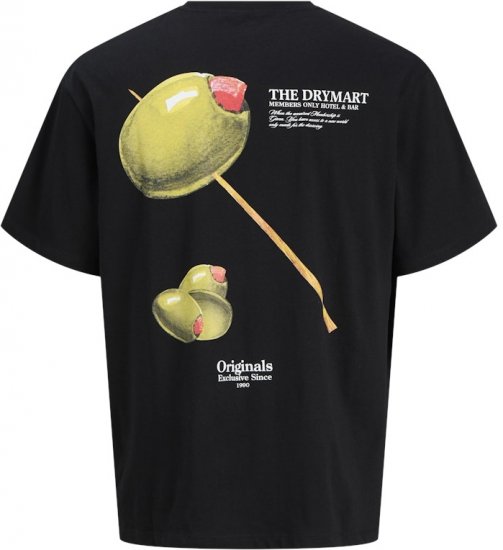 Jack & Jones Marina Crew Neck T-Shirt Black - T-shirts - Stora T-shirts - 2XL-14XL