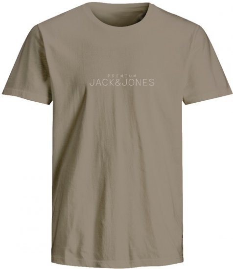 Jack & Jones Lavance Crew Neck T-Shirt Brown - T-shirts - Stora T-shirts - 2XL-14XL