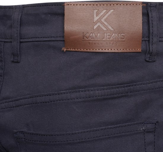 Kam Jeans 265 5 Pocket Weave Stretch Pants Navy - Jeans & byxor - Stora Jeans och Stora Byxor