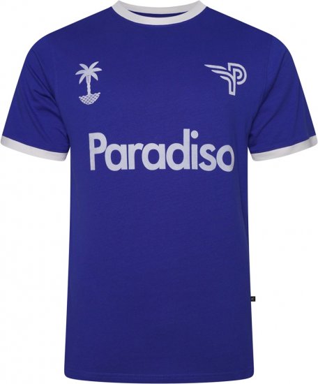 Kam Jeans 5768 Paradiso Print T-Shirt Surf Blue - T-shirts - Stora T-shirts - 2XL-14XL